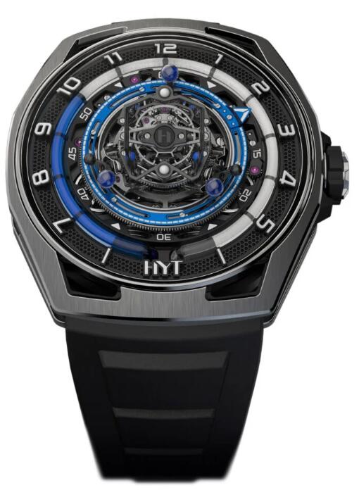 HYT Conical Tourbillon Titanium Blue replica watch H03068-A